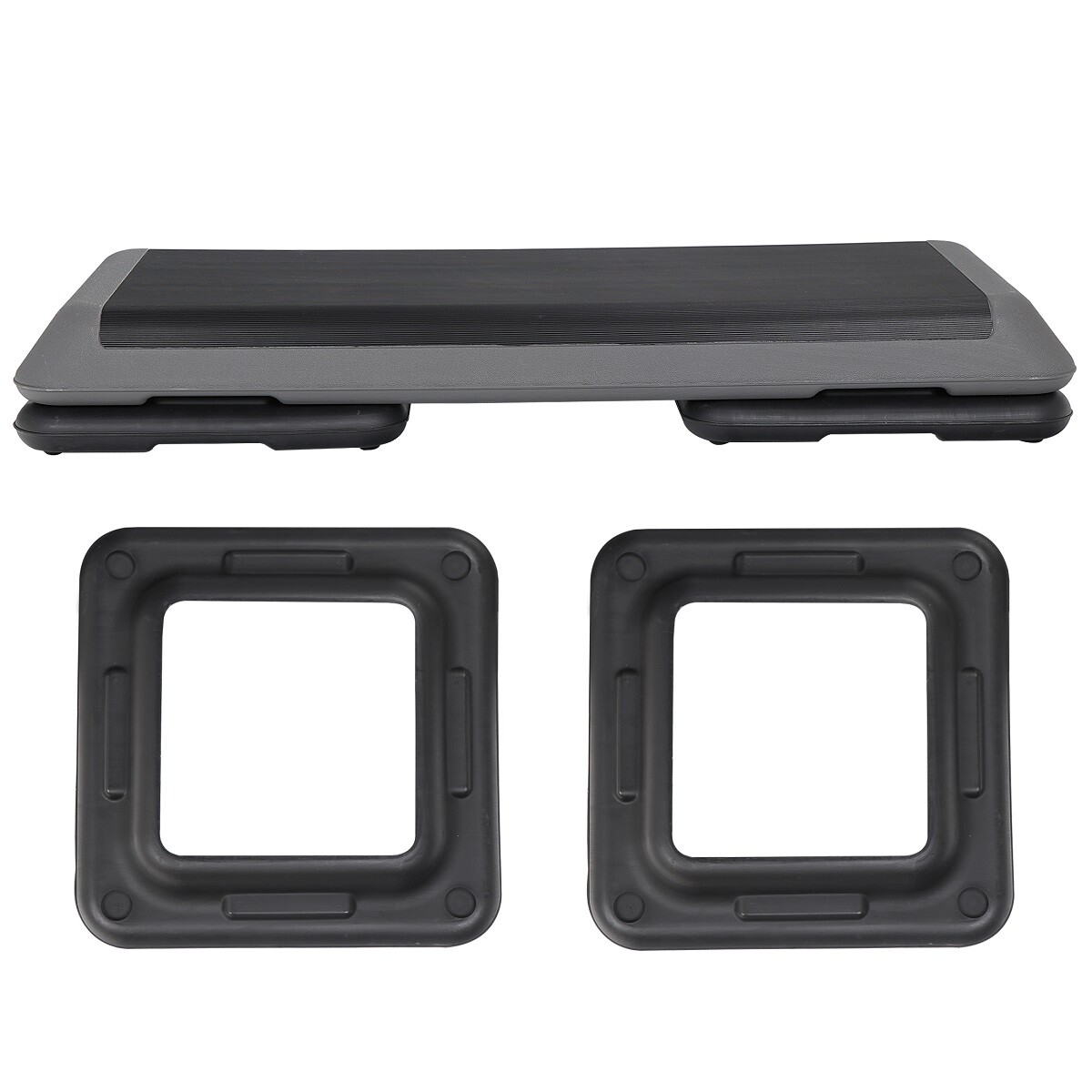 42.5" Aerobic Step Platform Adjustable 4"- 6"- 8" Exercise Stepper W/Riser