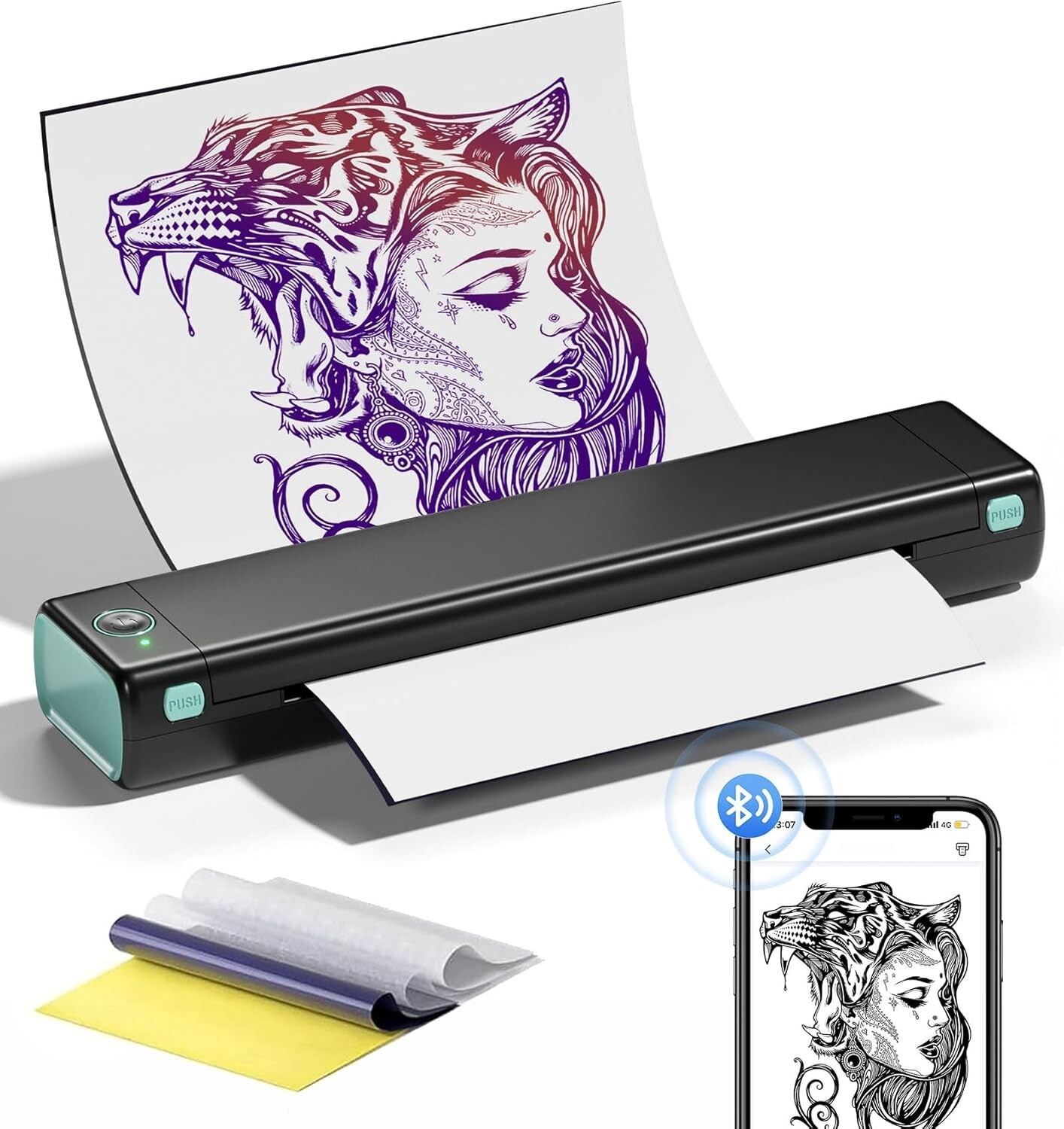 Phomemo M08F Tattoo Transfer Copier Printer Thermal Tattoo Stencil Paper Makers