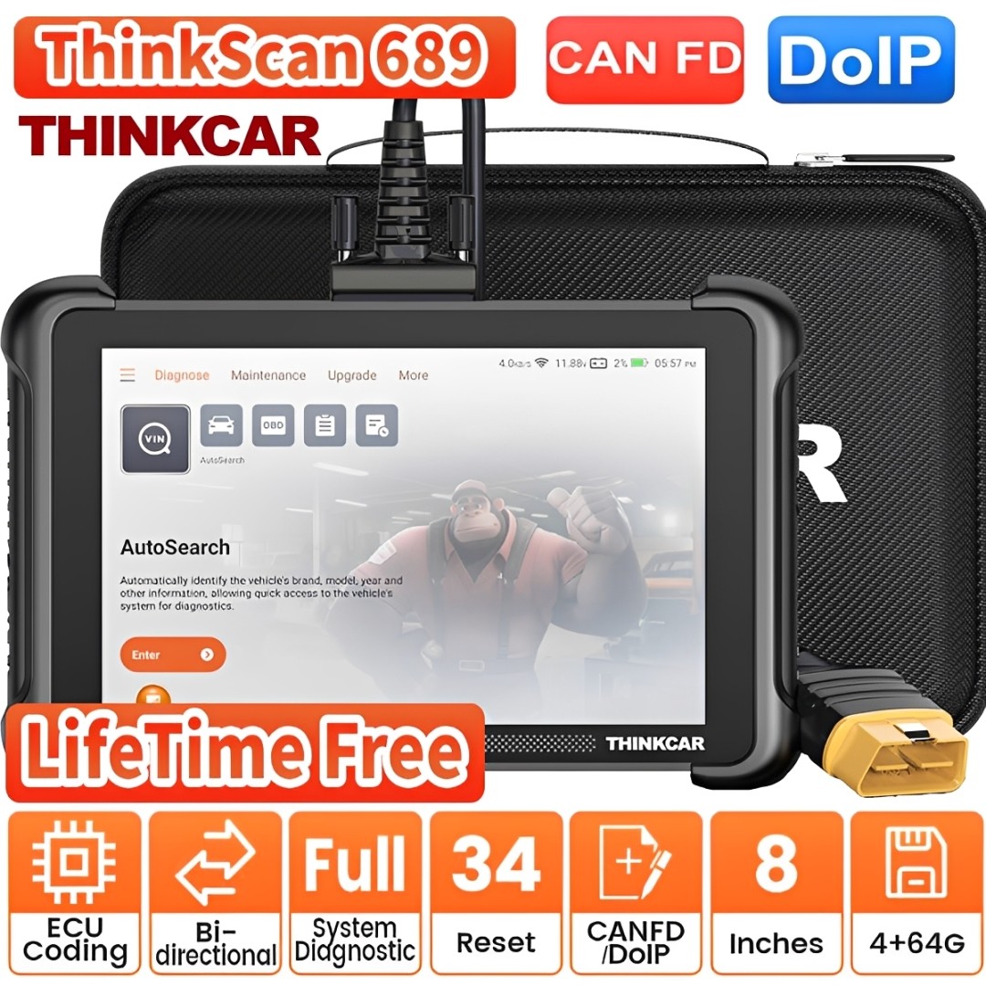 Thinkcar 689 Active Test CANFD & DOIP Full Systems Auto Diagnostic Scanner Tool
