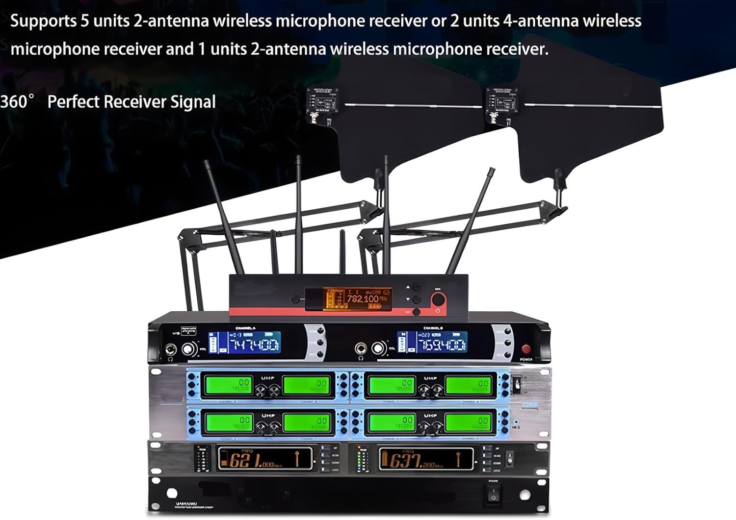 UHF Active Directional Antenna Power Distribution System for SHURE Wireless Micr
