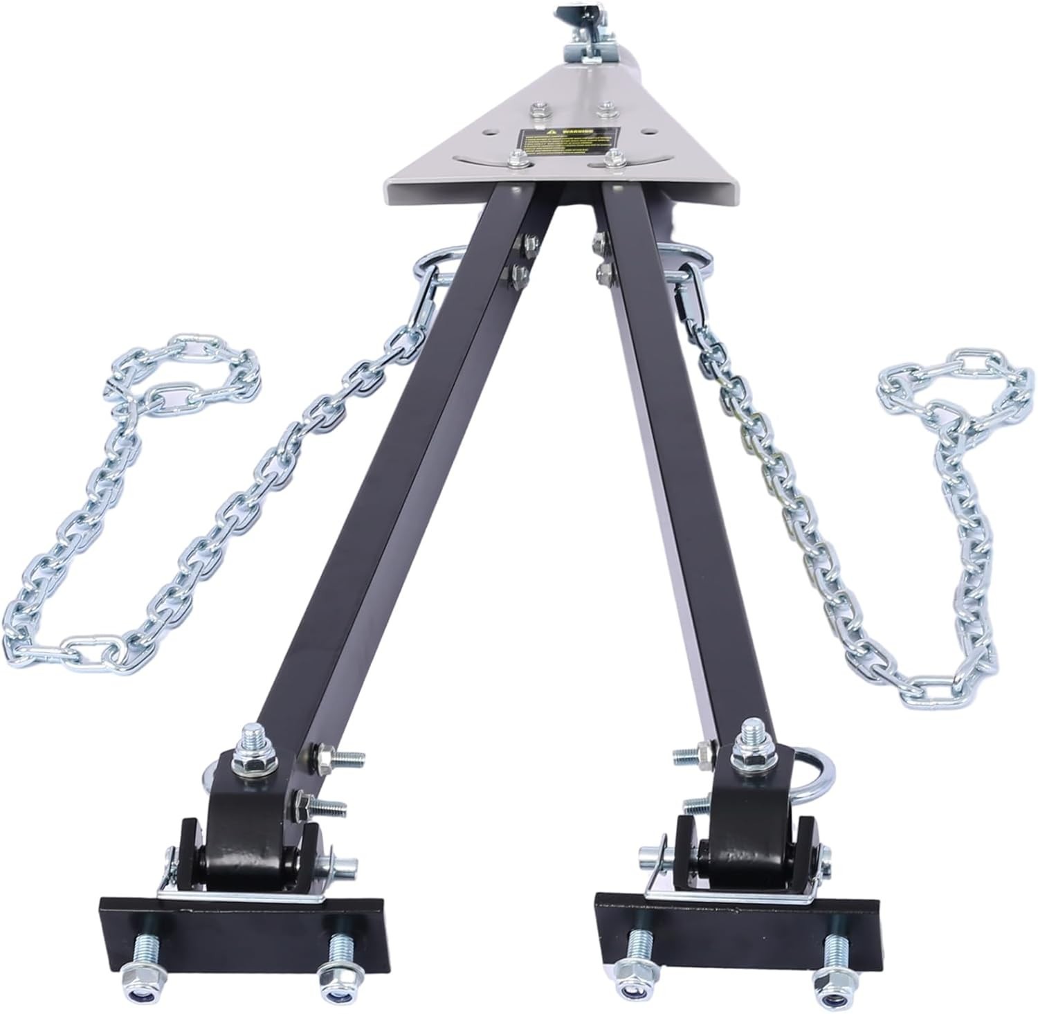 5000LB Tow Bar Adjustable Towing Bar Bumper Mount w/Chains Fits for 2"Ball Hitch