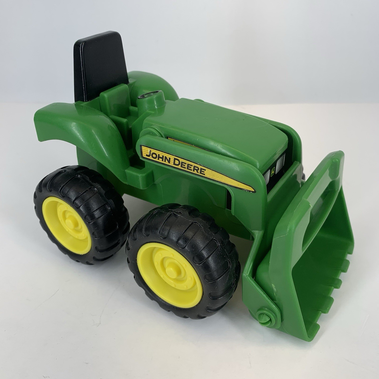 ERTL Tomy John Deere Tractor Front Loader Green Plastic 6" Toy