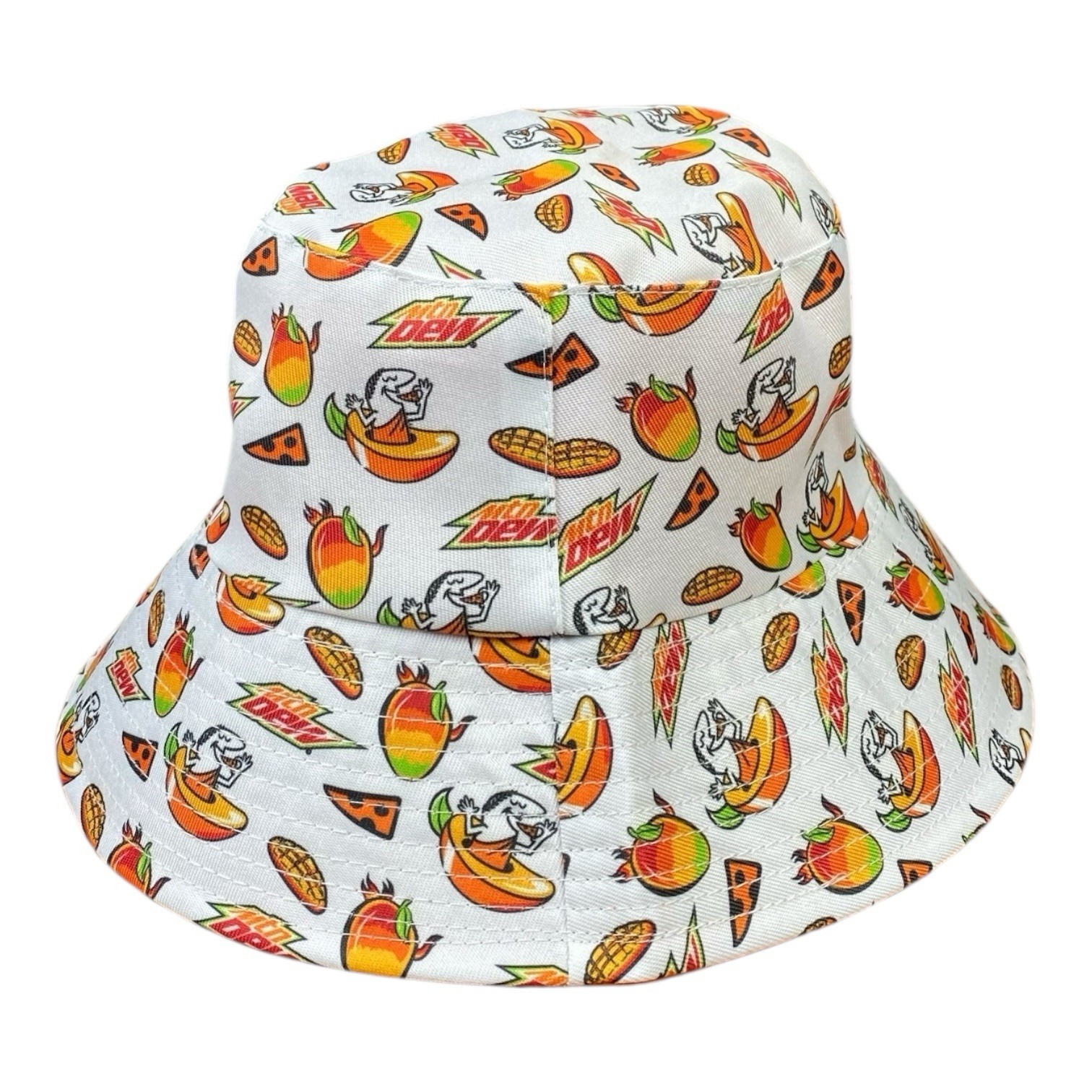 New! Little Caesars Mountain Dew Mango Rush Reversible Crew Hat Limited Edition