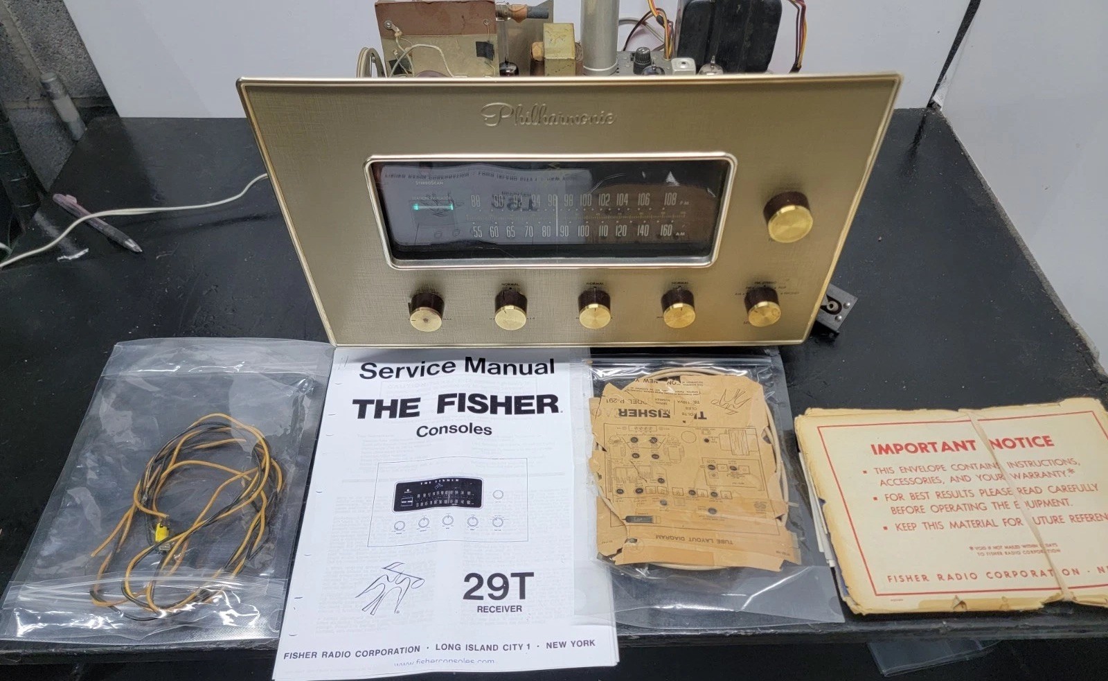 The Fisher 29T Philharmonic Tubed Stereo Amp Radio Fully Tested Flawless