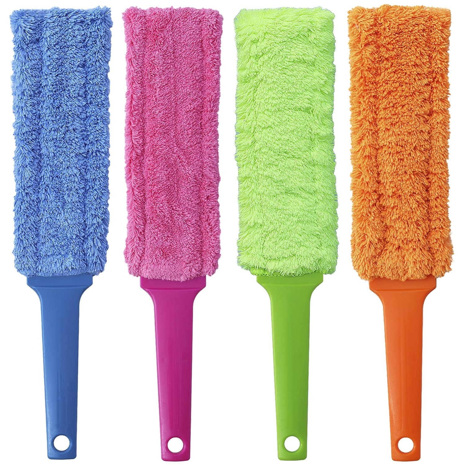 4 Pack 15 inch Reuseable Microfiber Feather Duster, Blind Duster, Gap Duster,...