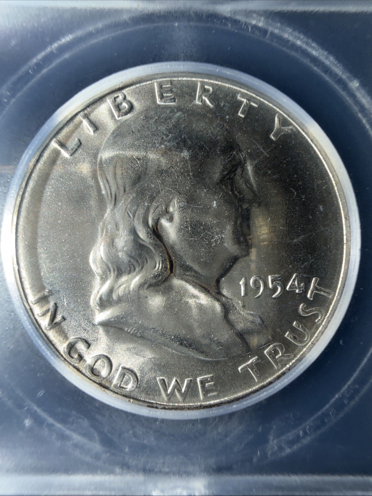 1954-S Franklin Silver Half Dollar 50c ICG MS 64