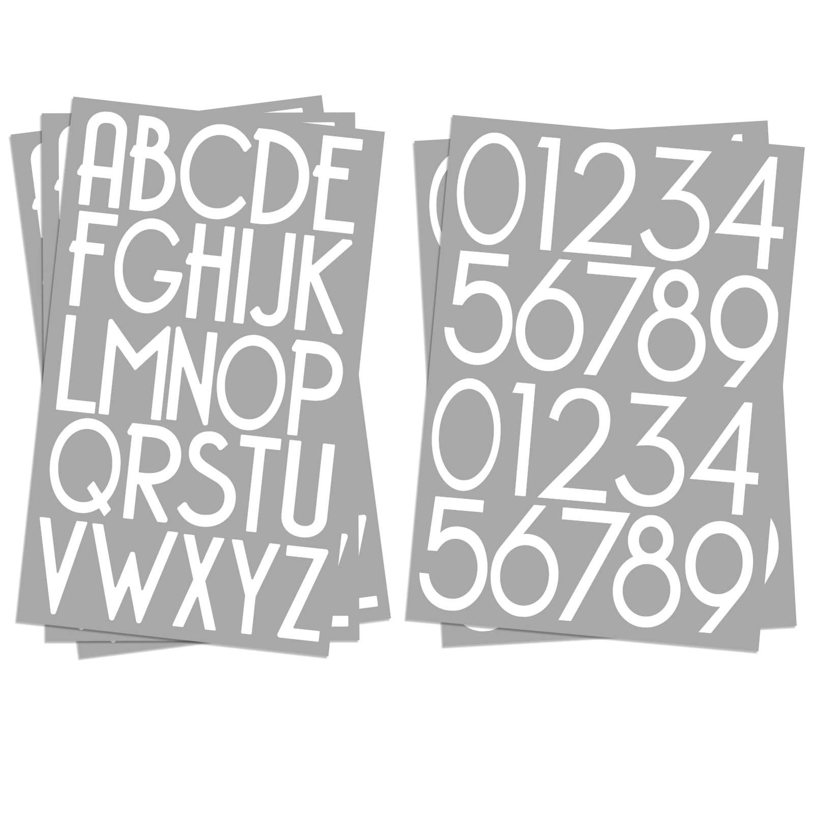 3 inch Self-Adhesive Vinyl Alphabet Letters Numbers Kit, 3 inch, Pure White