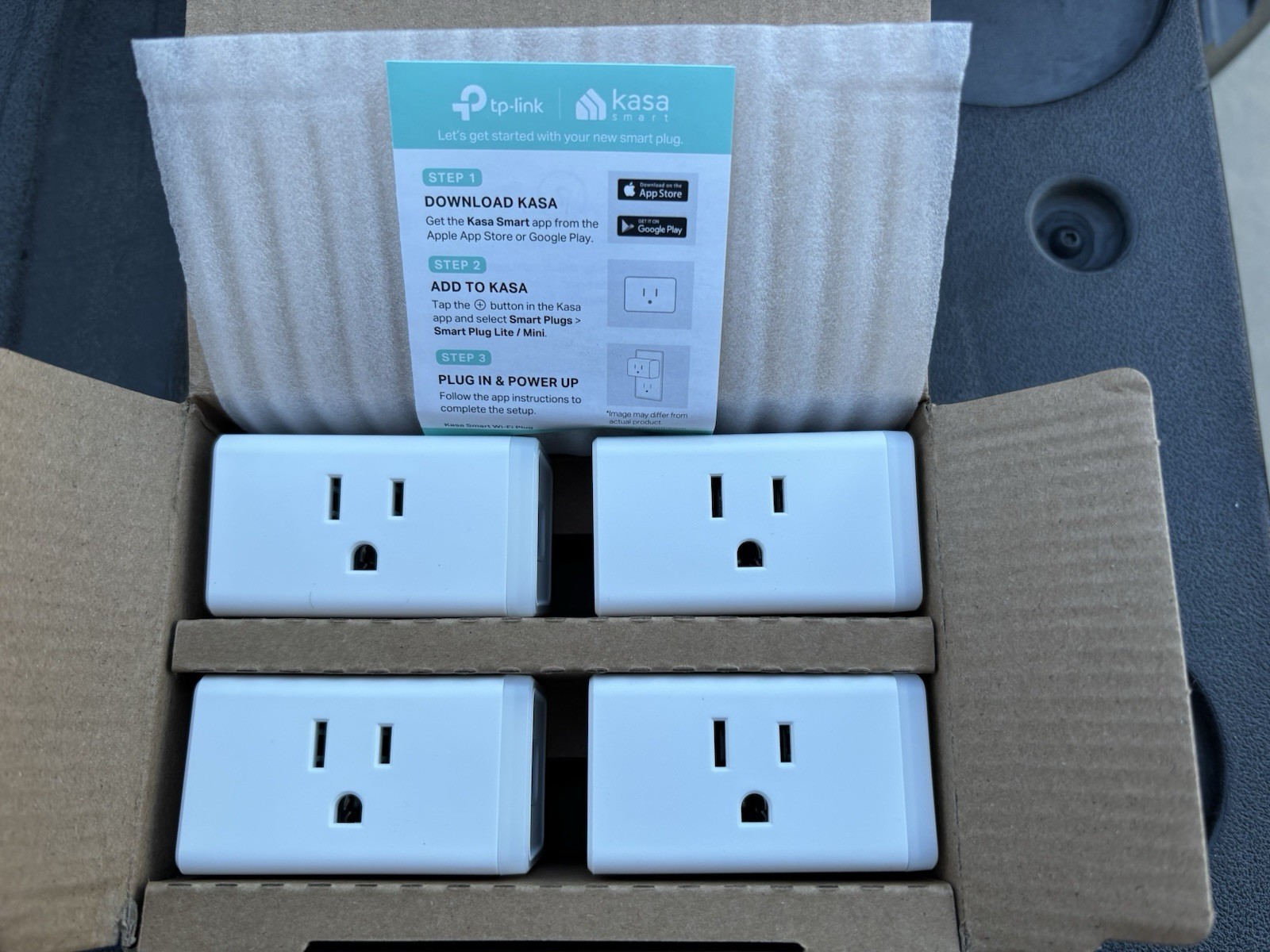 Kasa HS103P4 Smart WiFi Plug 4-Pack, Works with Alexa & Google Home