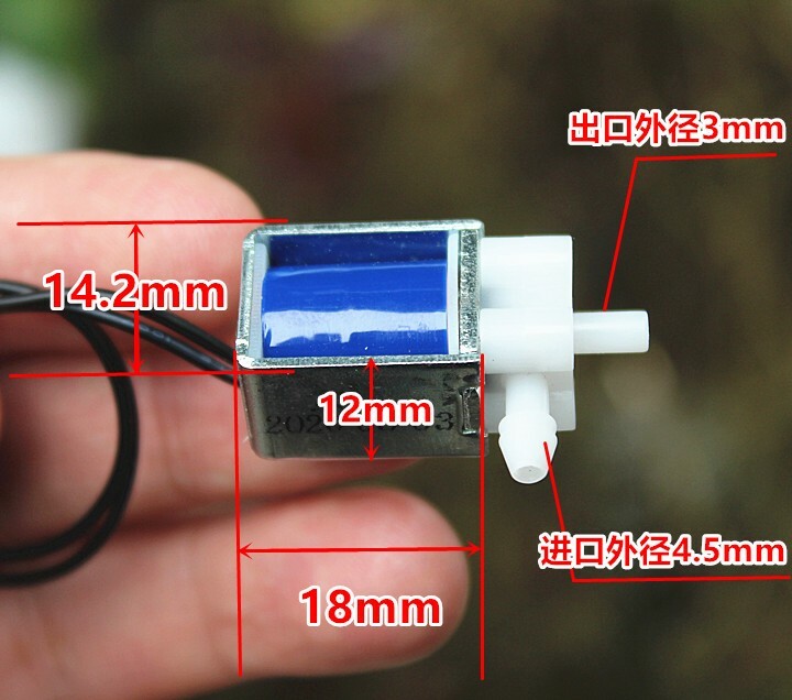 DC5V 6V 2-Way Micro Mini Electric Solenoid Valve Normally Closed Air Water Valve
