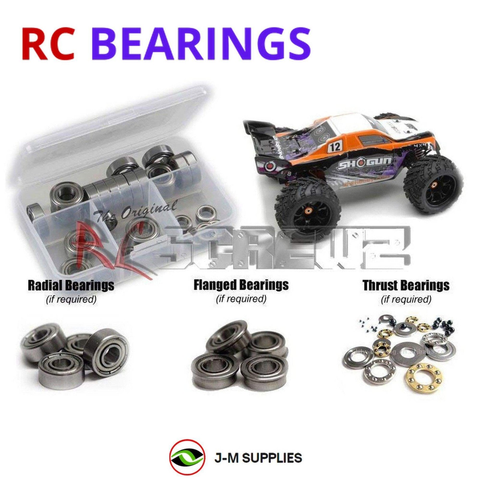 RCScrewZ Metal Shielded Bearings dhk012b for DHK Hobby Shogun 1/8 | SET