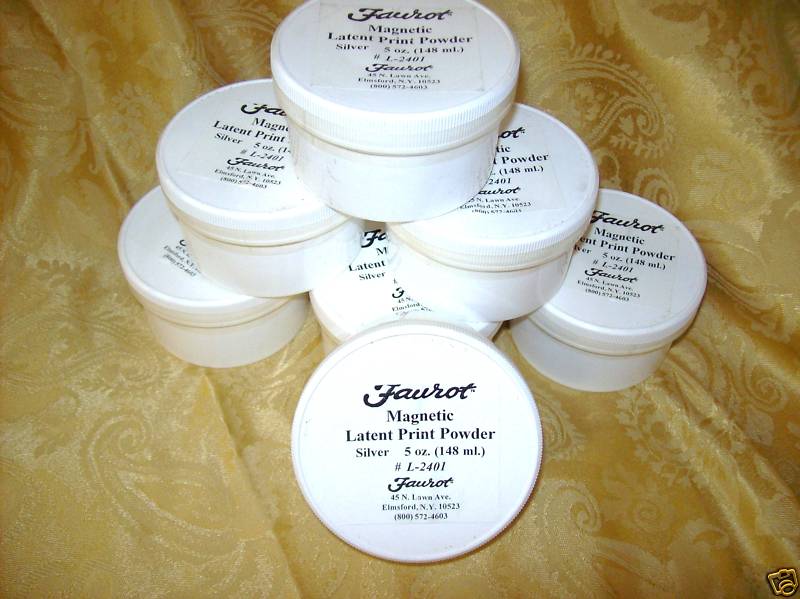Magnetic fingerprint powder Police Crime lab 5oz  silver