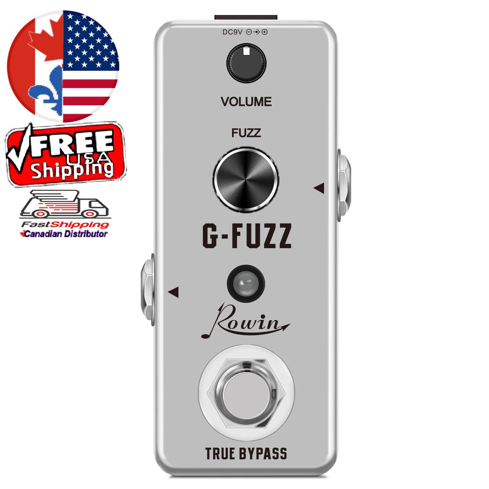 Rowin G-FUZZ Vintage Germanium Analog Guitar  Effect Pedal Fuzz Smooth  Tone