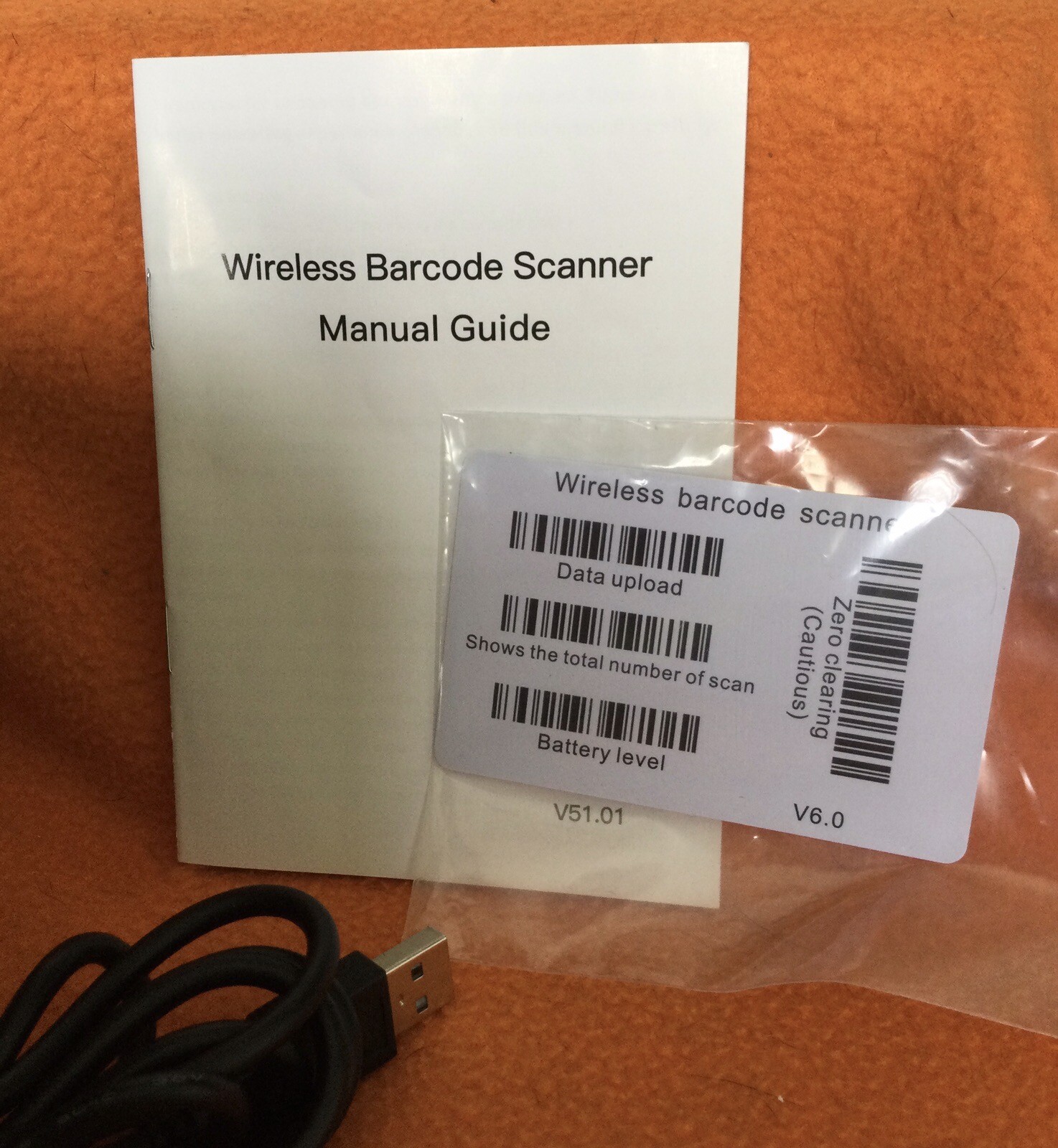 NADAMOO BUR3003 WIRELESS BARCODE SCANNER (433 MHz) - OPEN BOX NEW