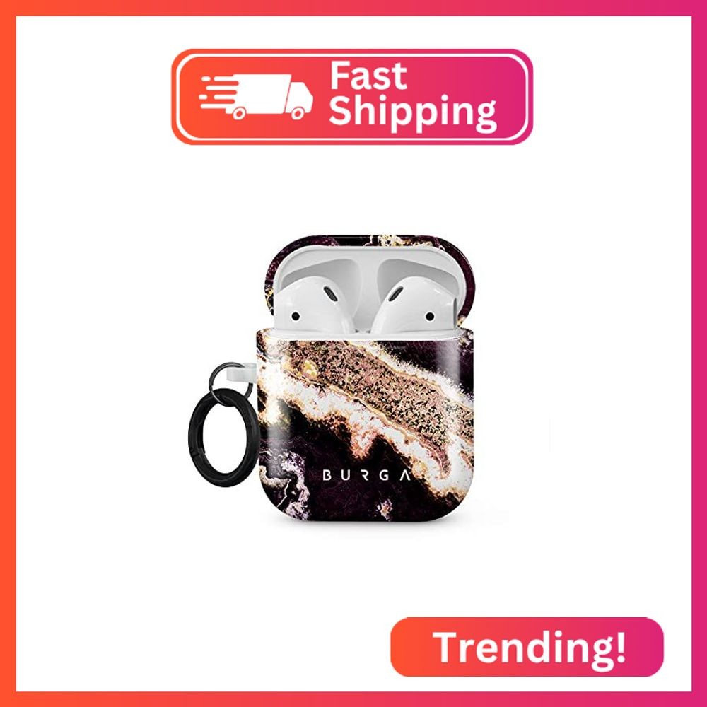 Burga Airpod Hardcase Compatible with Apple Airpods 2 & 1 Charging Case, Purple