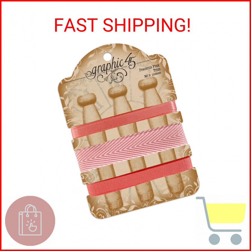 GRAPHIC 45 Embellishment Trim, Precious Pink