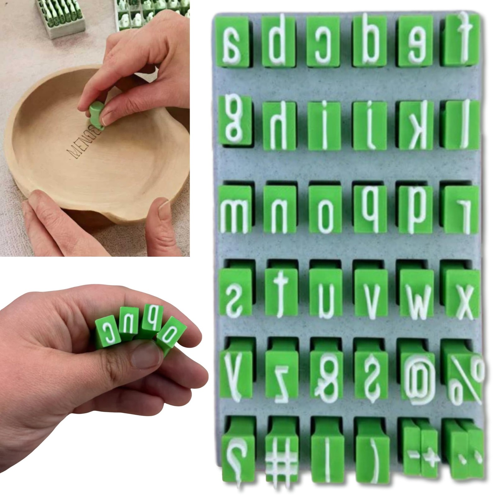 Alphabet Stamps Set for Clay,Numbers & Symbols DIY Handmade Alphabet Mold Acc...