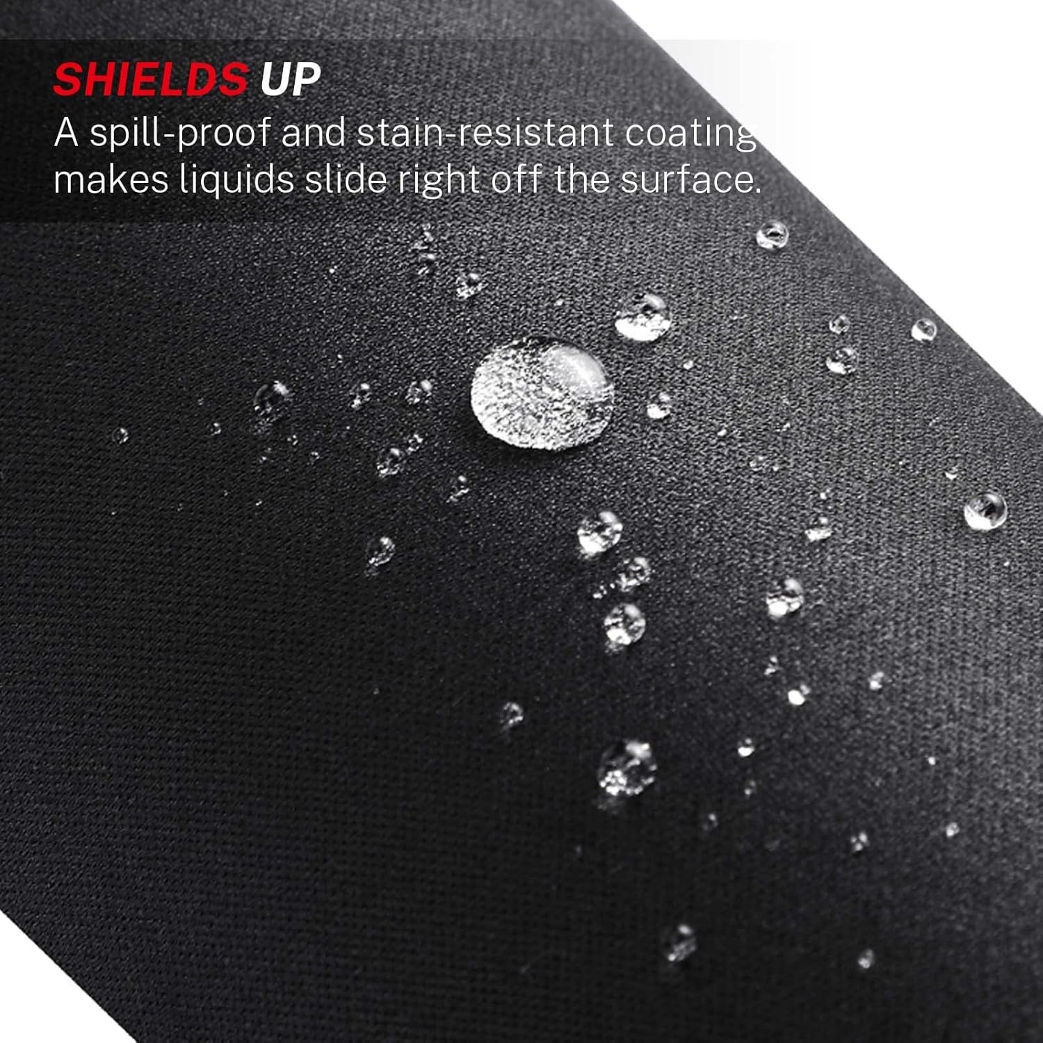 MROCO Mouse Pad [30% Larger] with Stitched Edges, 3 Pack 3 Count, Black