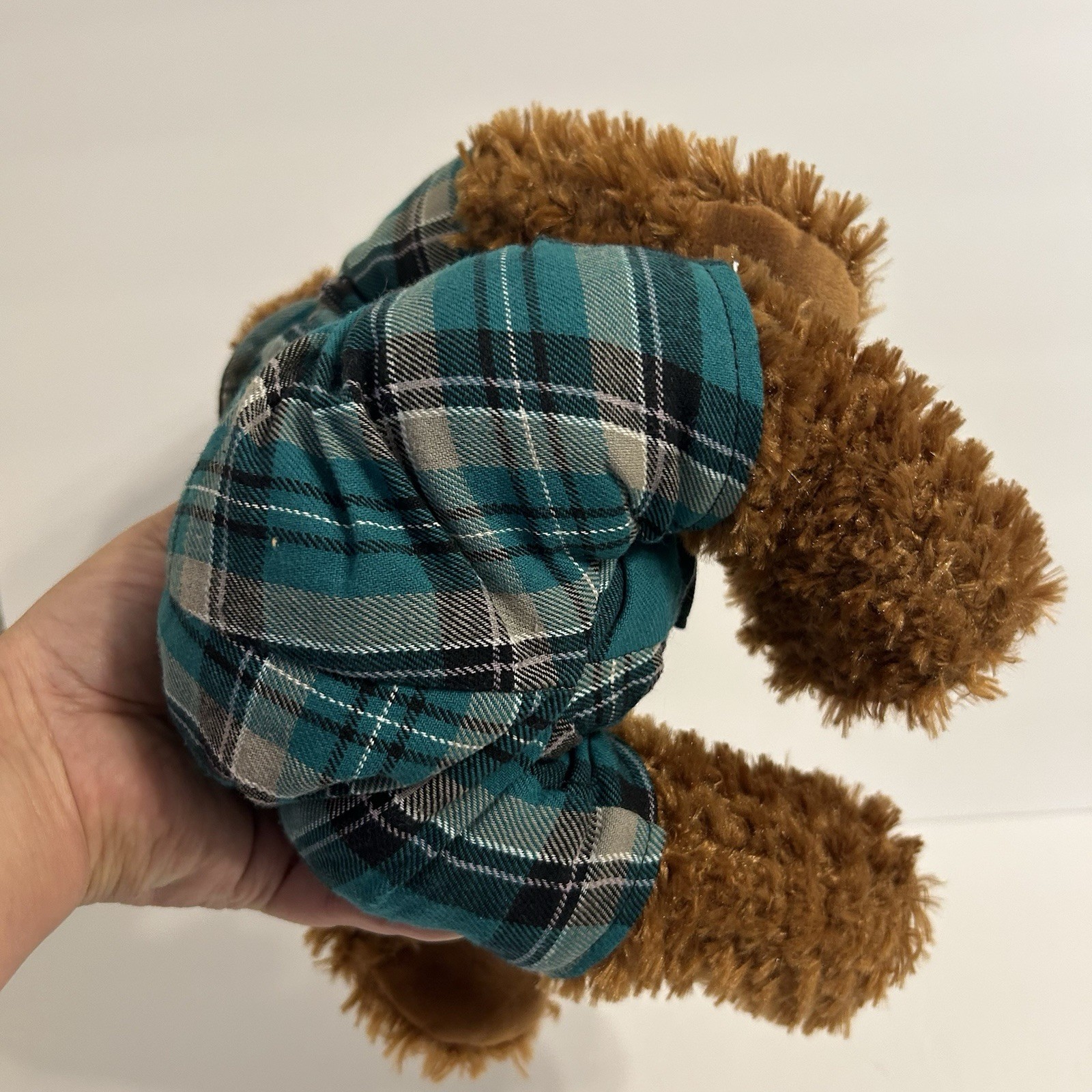 FAO Schwarz Plush Teddy Bear Plaid Outfit