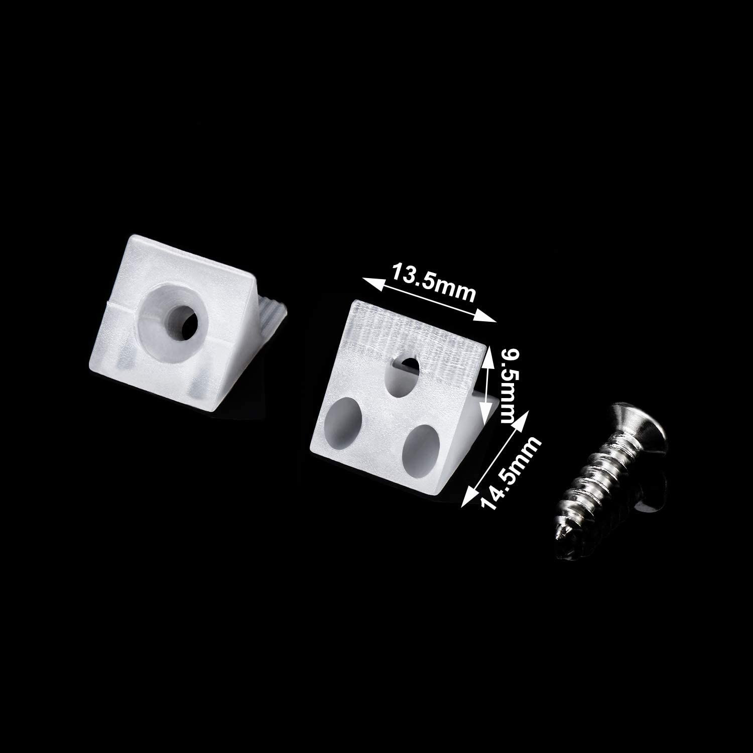 100 Packs Fixing Mending Wedges 90 Degree Drawer Plastic Angle Code Bracket for