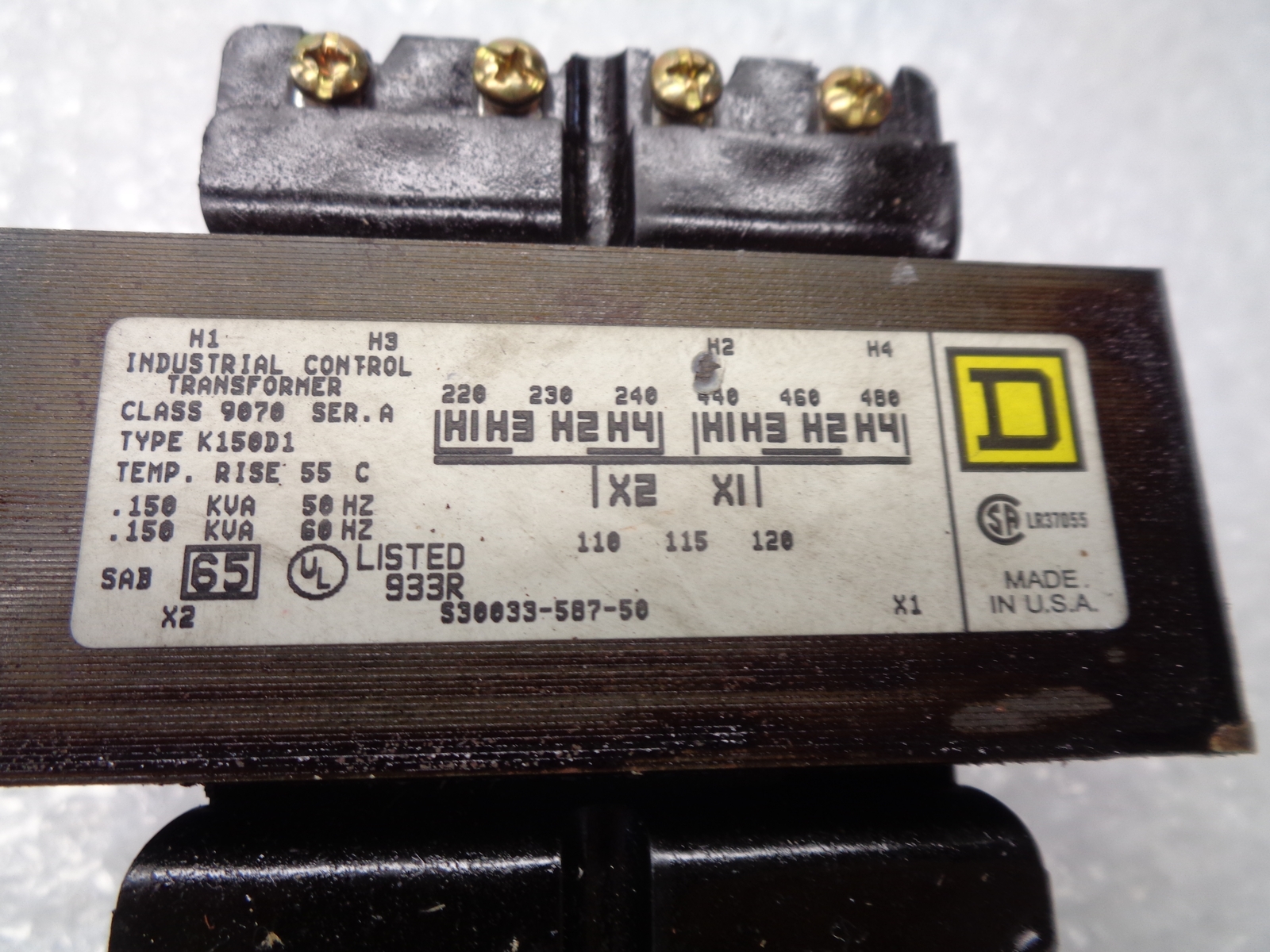 SQUARE D 9070-K150D1 TRANSFORMER NSNP