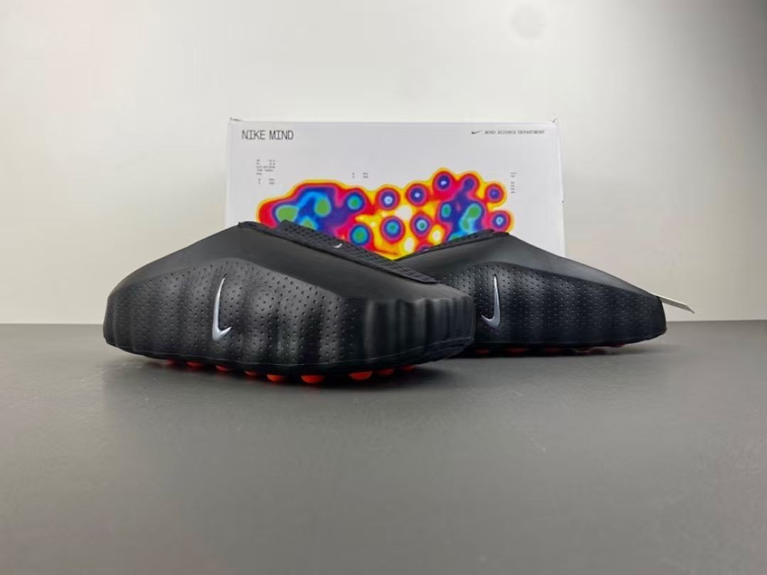 Comfortable soft closed-toe slippers HQ4307-001 Nike Mind 001 'Black'