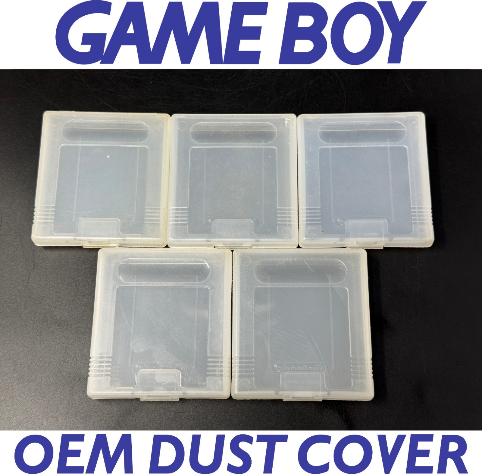 Lot of 5 OEM Nintendo Game Boy Game Cartridge Dust Covers/Shells *USED*
