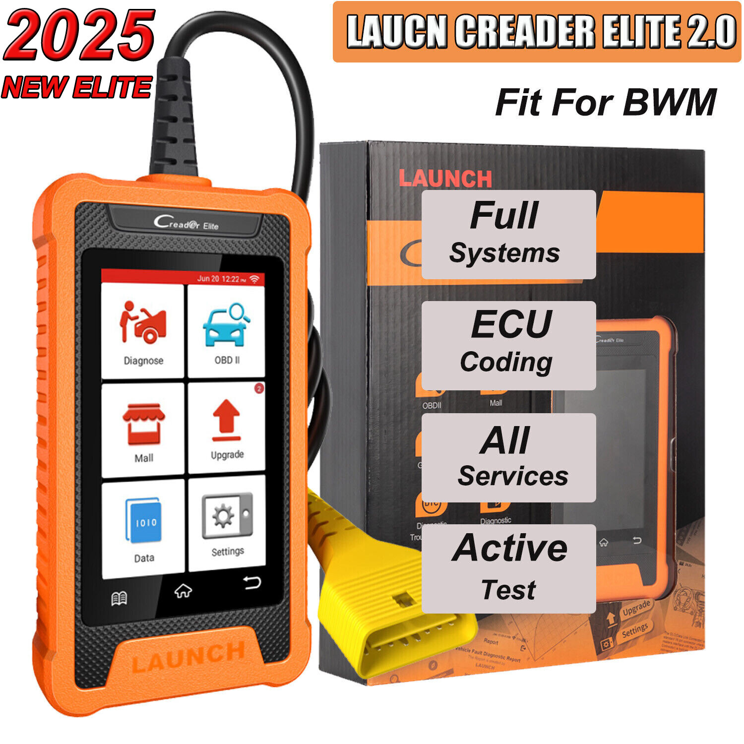 LAUNCH Creader Elite For BMW OBD2 Scanner Full System Diagnostic Tool ABS TPMS