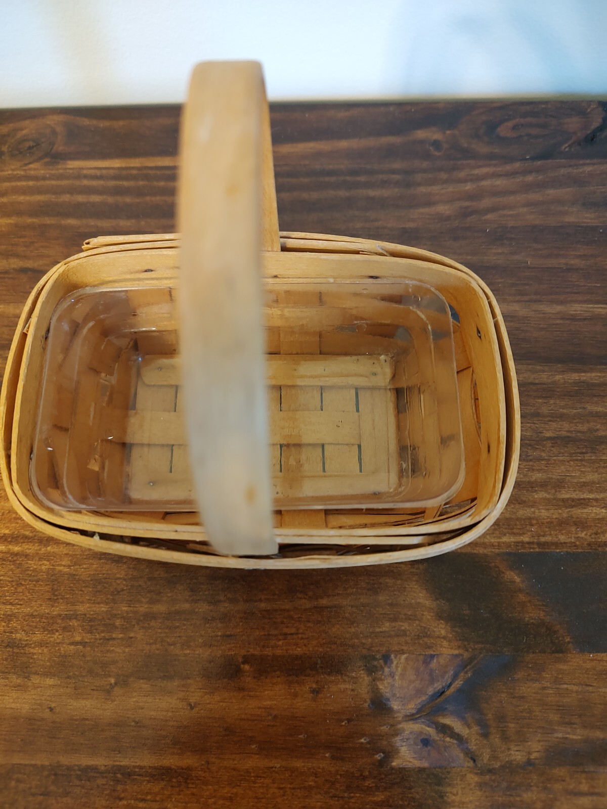 Longaberger Parsley Booking Basket with Protector