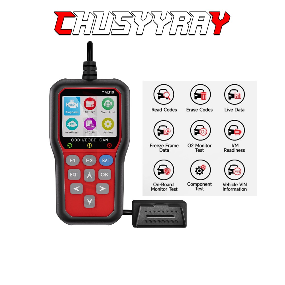 CHUSYYRAY YM319 Car OBD2 Scanner Code Reader Engine Fault Scanner CAN Diagnost