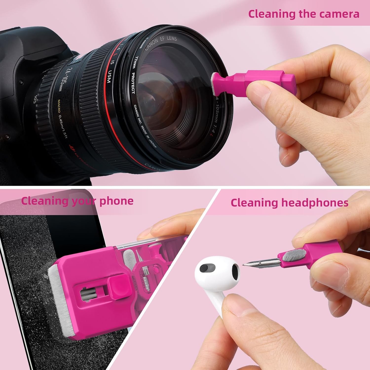 HotPink Multifunctional Keyboard Laptop Cleaning Kit