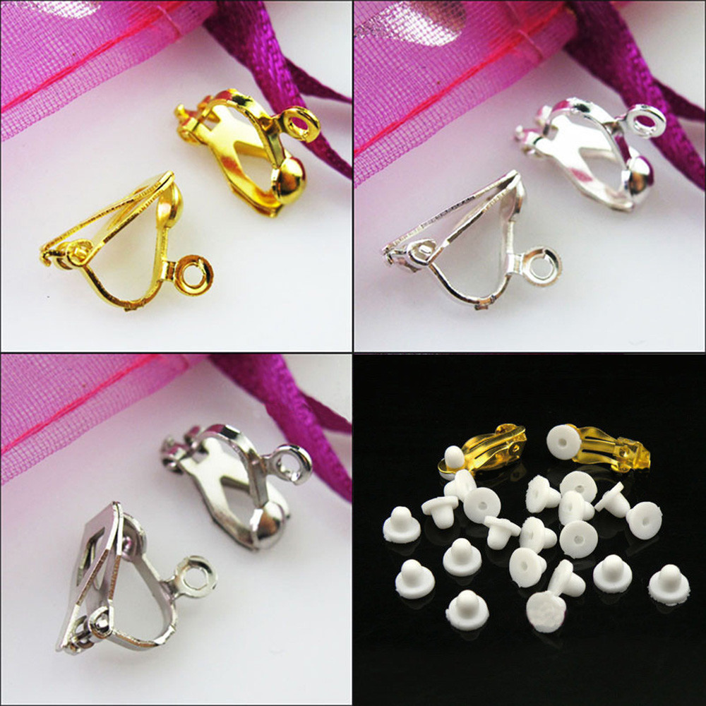Clip on Earrings Gold Silver Plated