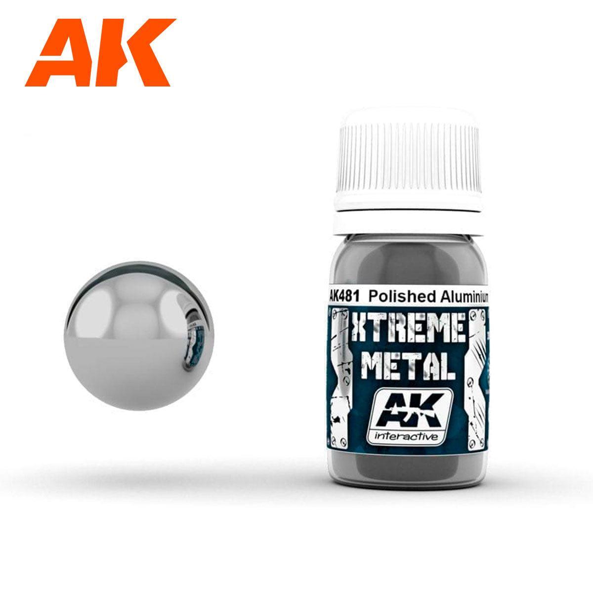 AK Interactive AK481 Xtreme Metal Polished Aluminum 30ml - US
