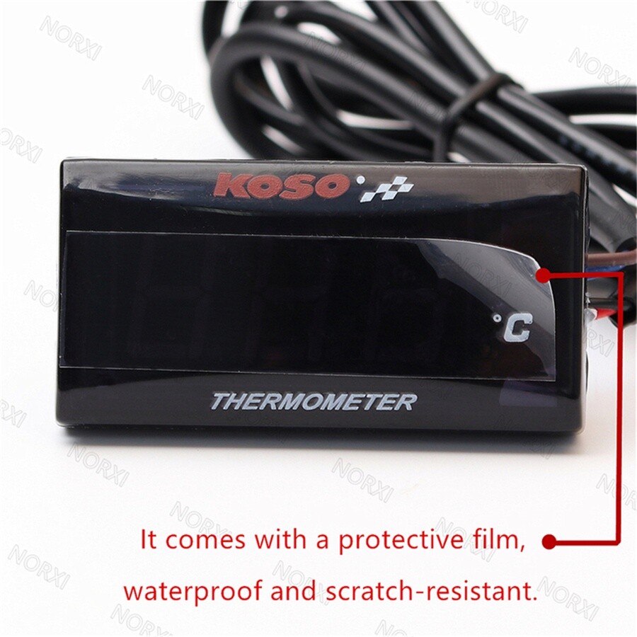 For KOSO Motorcycle Water Temp Digital Display Meter Temperature Sensor Adapter