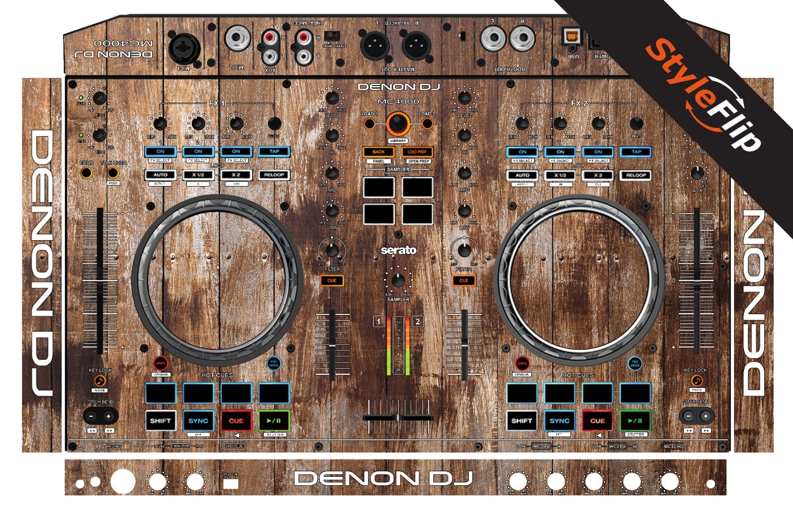 Denon MC 4000 | Color Wood 1 | Protective Decal | StyleFlip Skins