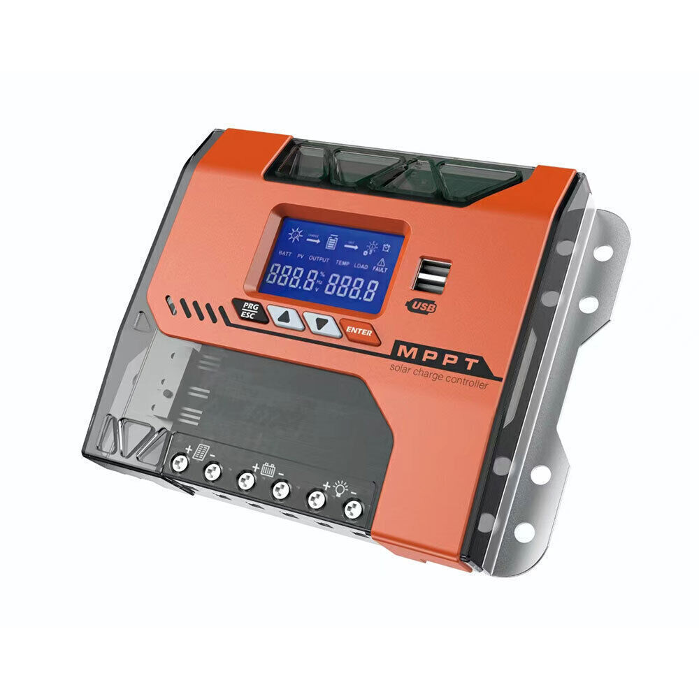20/40/60Amp 12V/24V/36V/48V MPPT Solar Charge Controller Panel Battery Regulator
