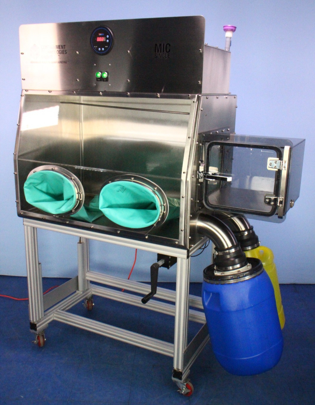 Containment Technologies Mic Single Isolator Glovebox Glove Box Compounding Hood