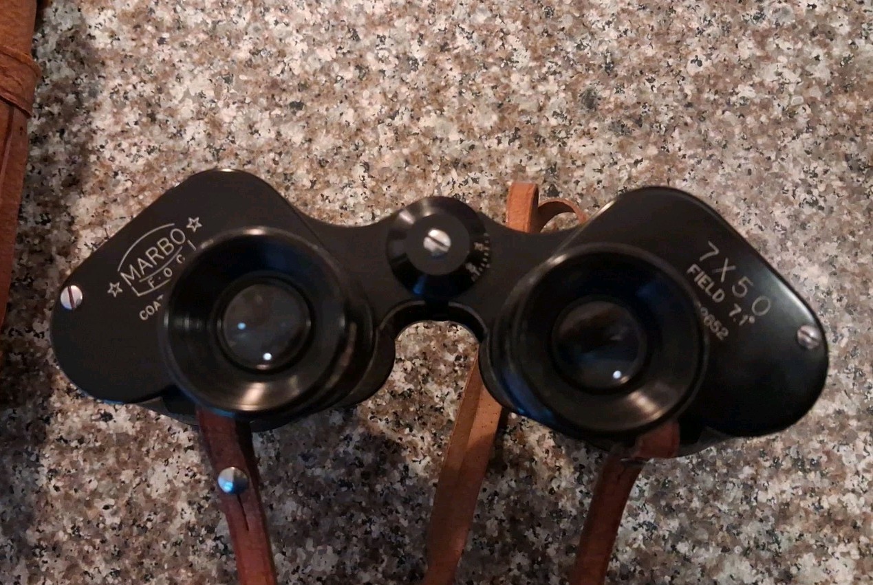 VINTAGE Marbo 7x50 Field 7.1 Binoculars 82652 Japan W/case