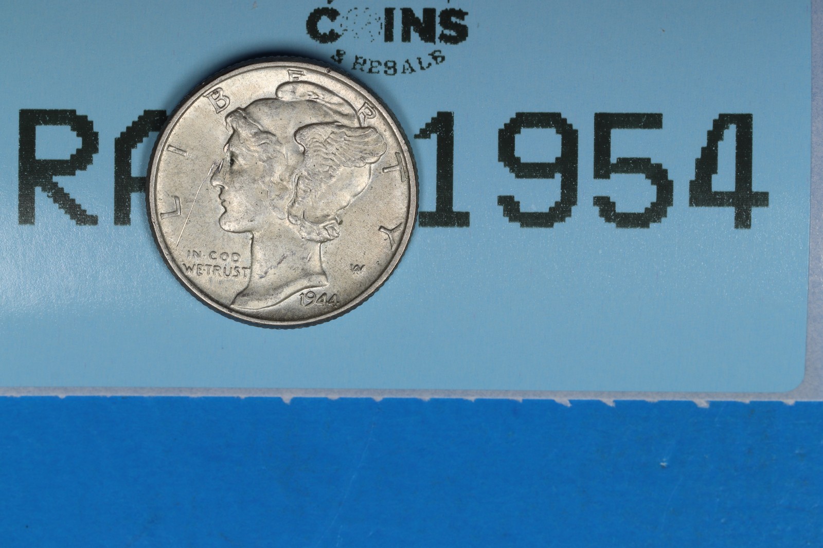 1944 10C MERCURY HEAD SILVER DIME Early US Type RAW-1954