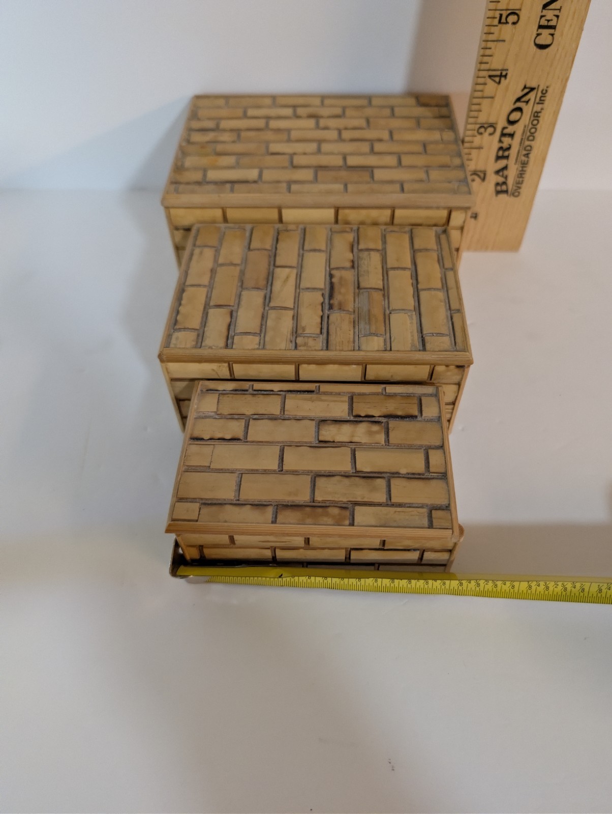Vintage Bamboo Nesting Boxes