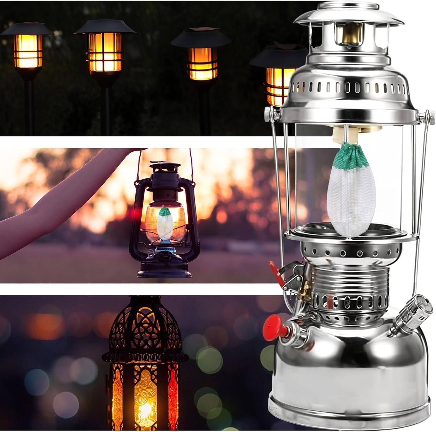 Versatile 10 Pack Lantern Mantles - Bright Illumination for Camping Adventures
