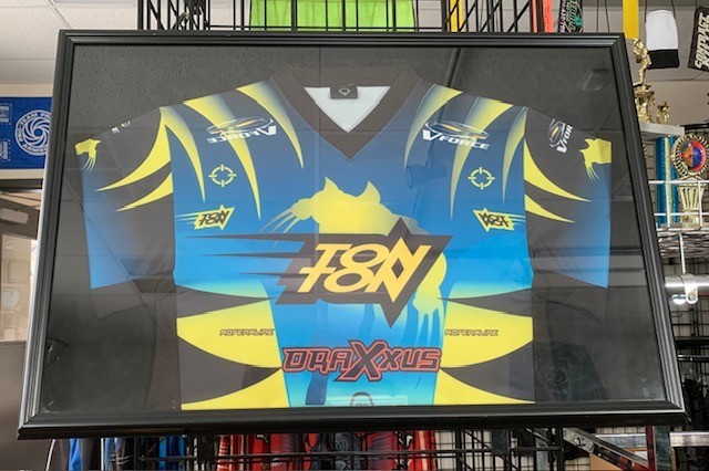Rare Framed "Ton Tons" Smart Parts Paintball Team Jersey