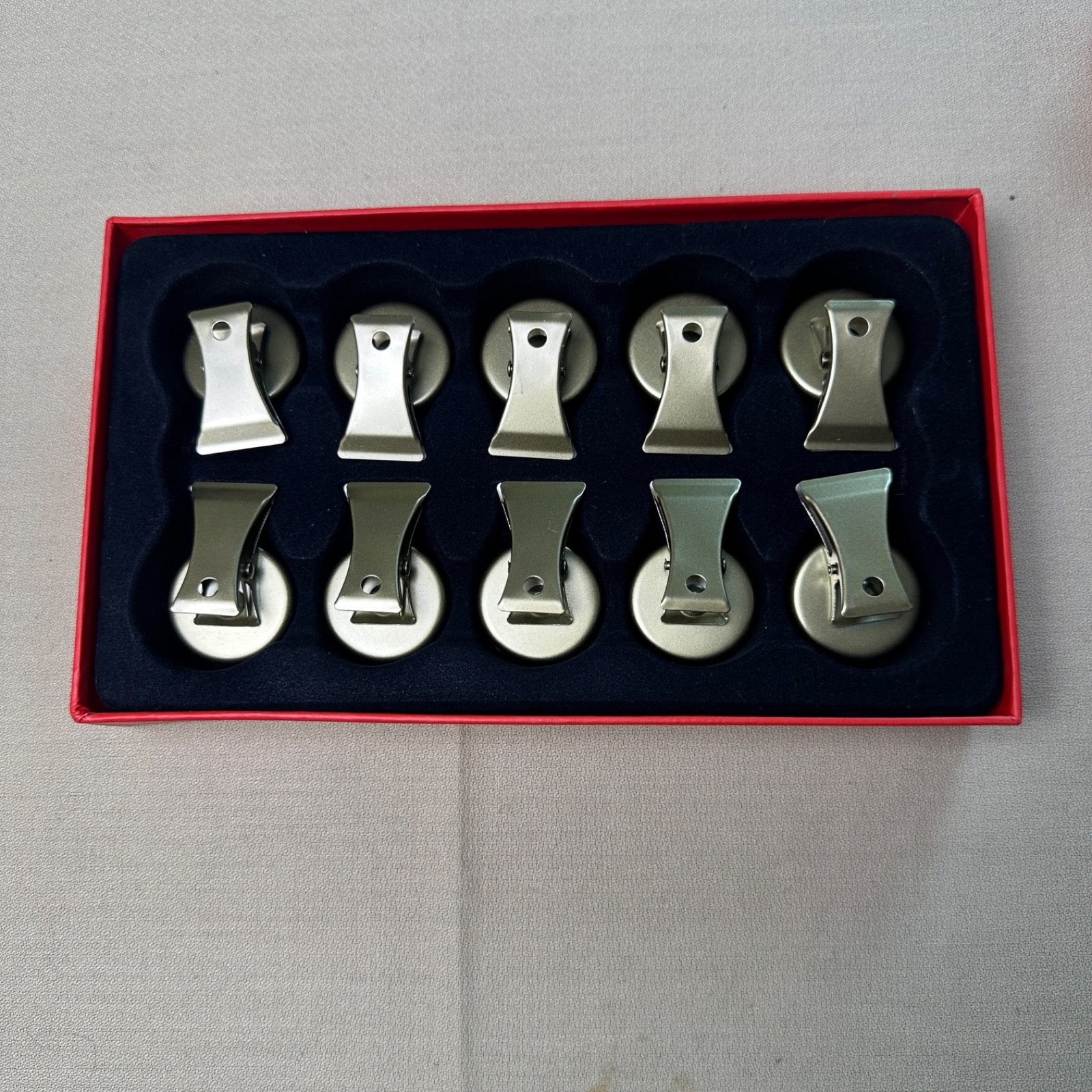 FORCE Magnet Set – 10 Magnetic Clips (New in Box) Heavy Duty (Gold)