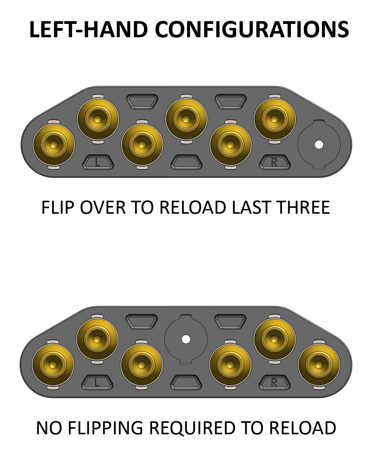 Zeta6 K-PAK2 EDC Stackable Speedloader for 38spl/357mag 6-Shot K-frame / 2-Pack