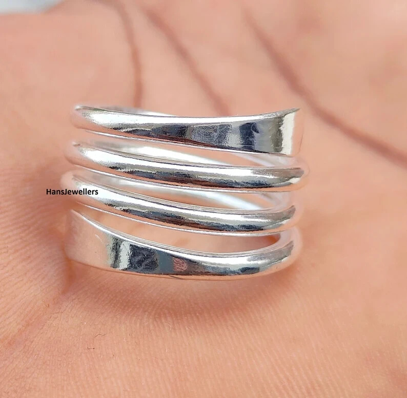 Plain Silver Ring, Handmade Ring, 925 Sterling Silver, Ring For Women,  All size