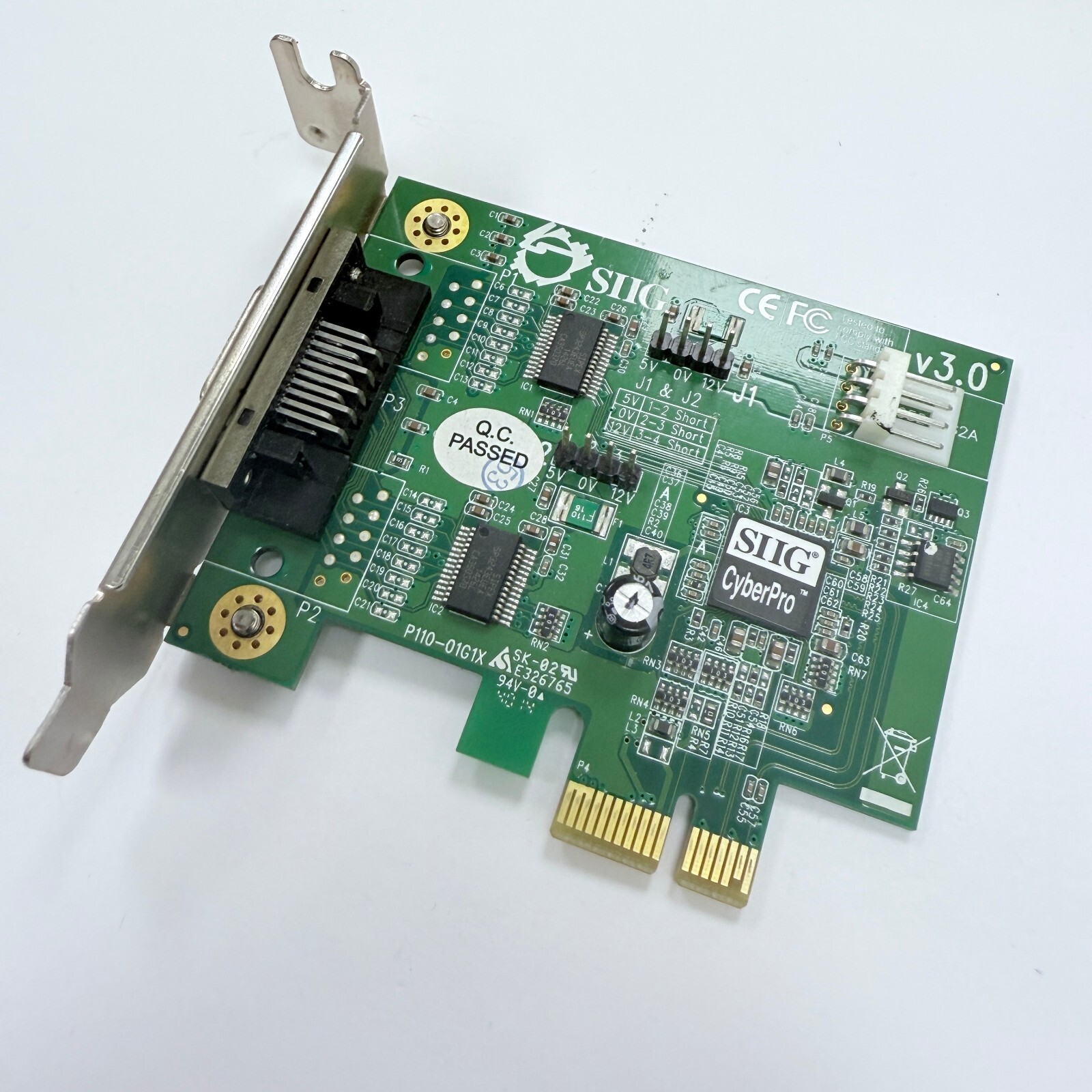 SIIG DP CyberSerial Dual PCIe Card 2Port RS-232 Serial Port Adapter JJ-E20011-S3