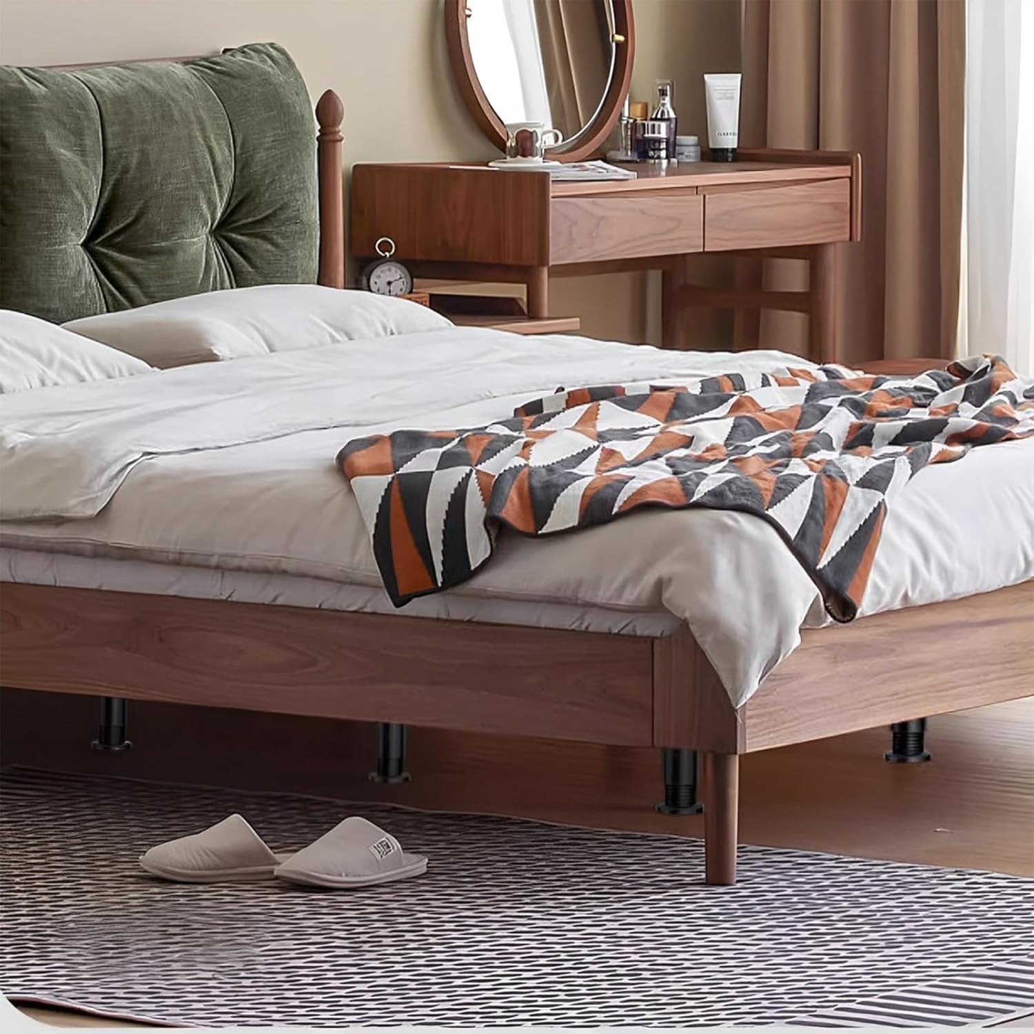 4PCS Adjustable Bed Frame Support Legs Heavy Duty Furniture Slat Center Support