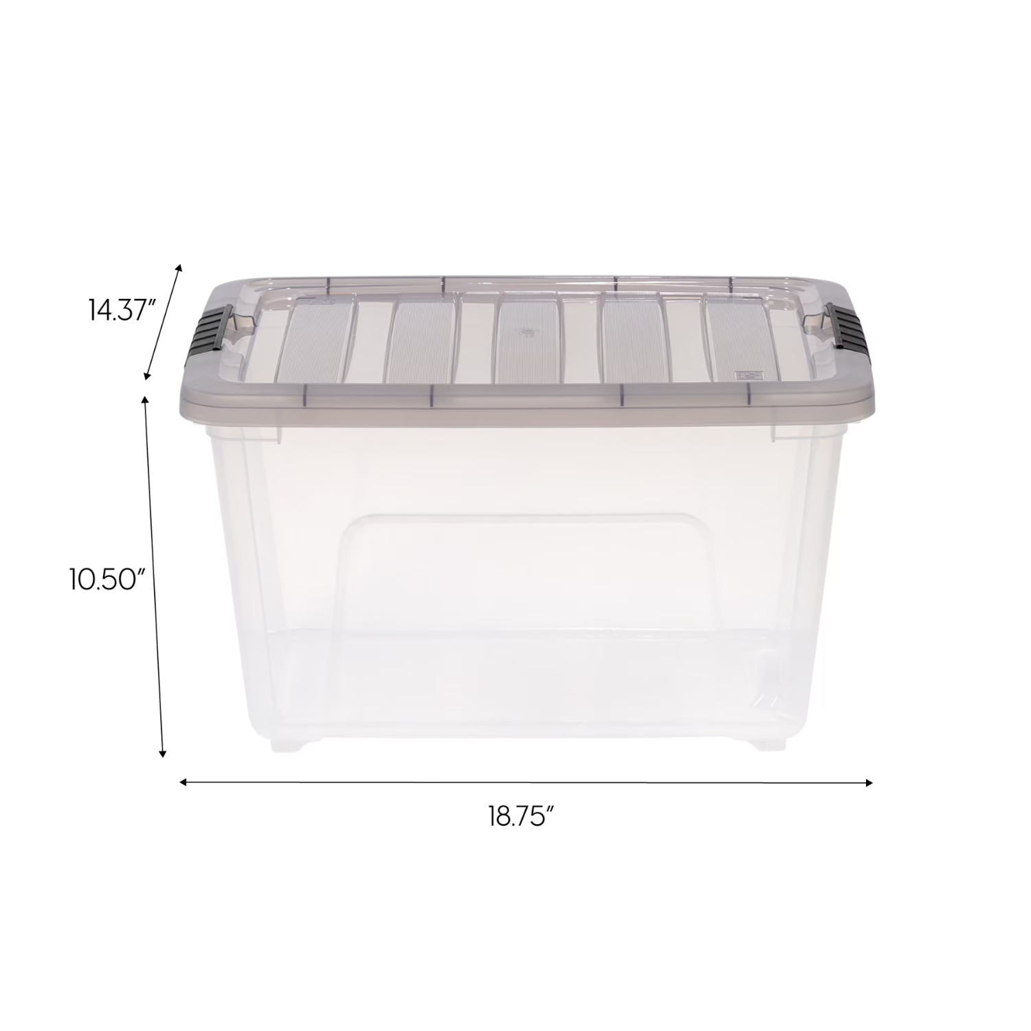 2 Pack IRIS 32Qt Storage Bin Plastic Stackable Container Lid Tote Organizer