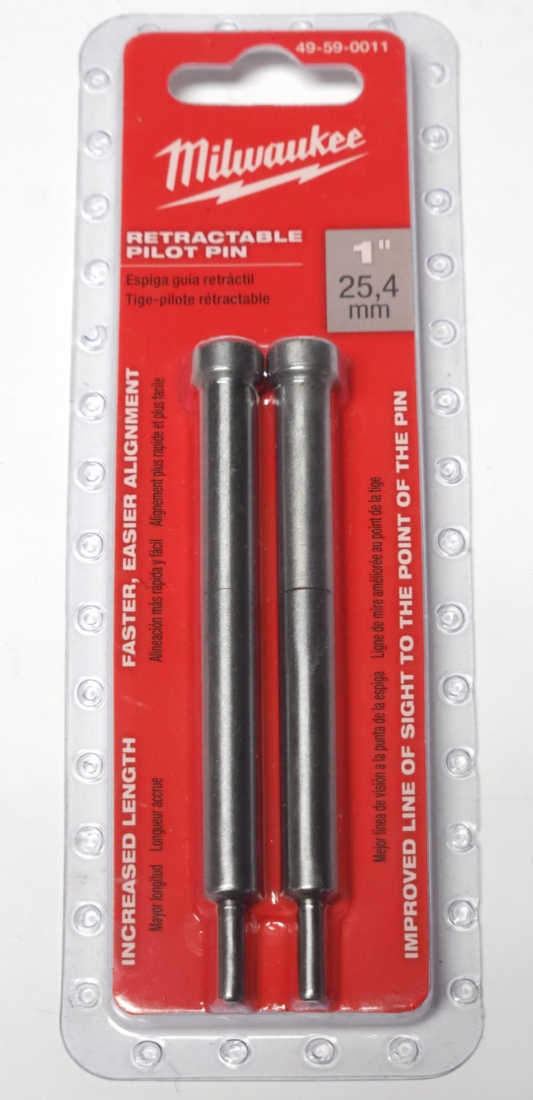 MILKWAUKEE 49 59 0011 Annular Cutter Retractable Pilot Pin 1" 25.44mm