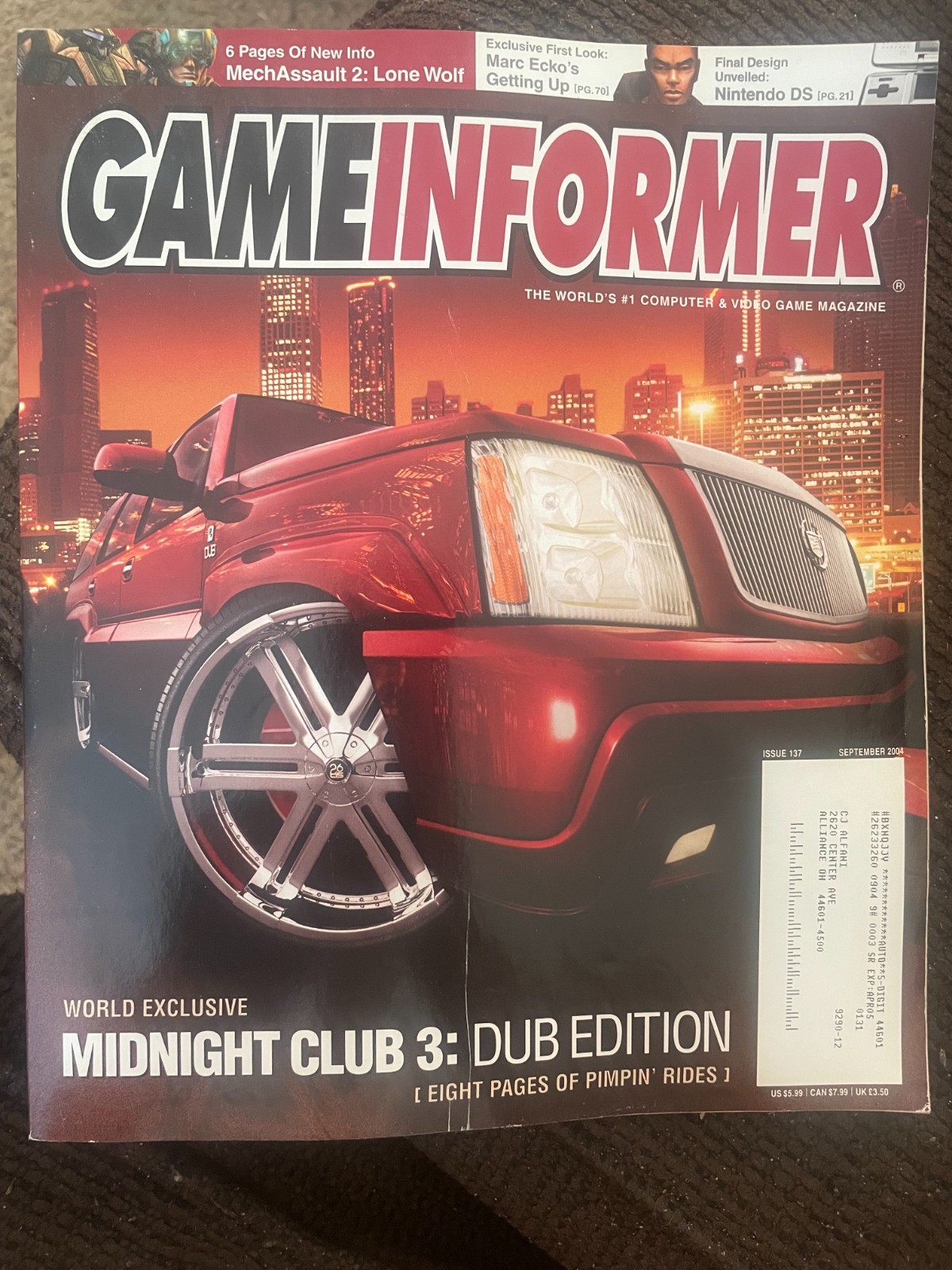 September 2004 Game Informer Magazine Issue 137 Midnight Club 3 Cover Vintage OH