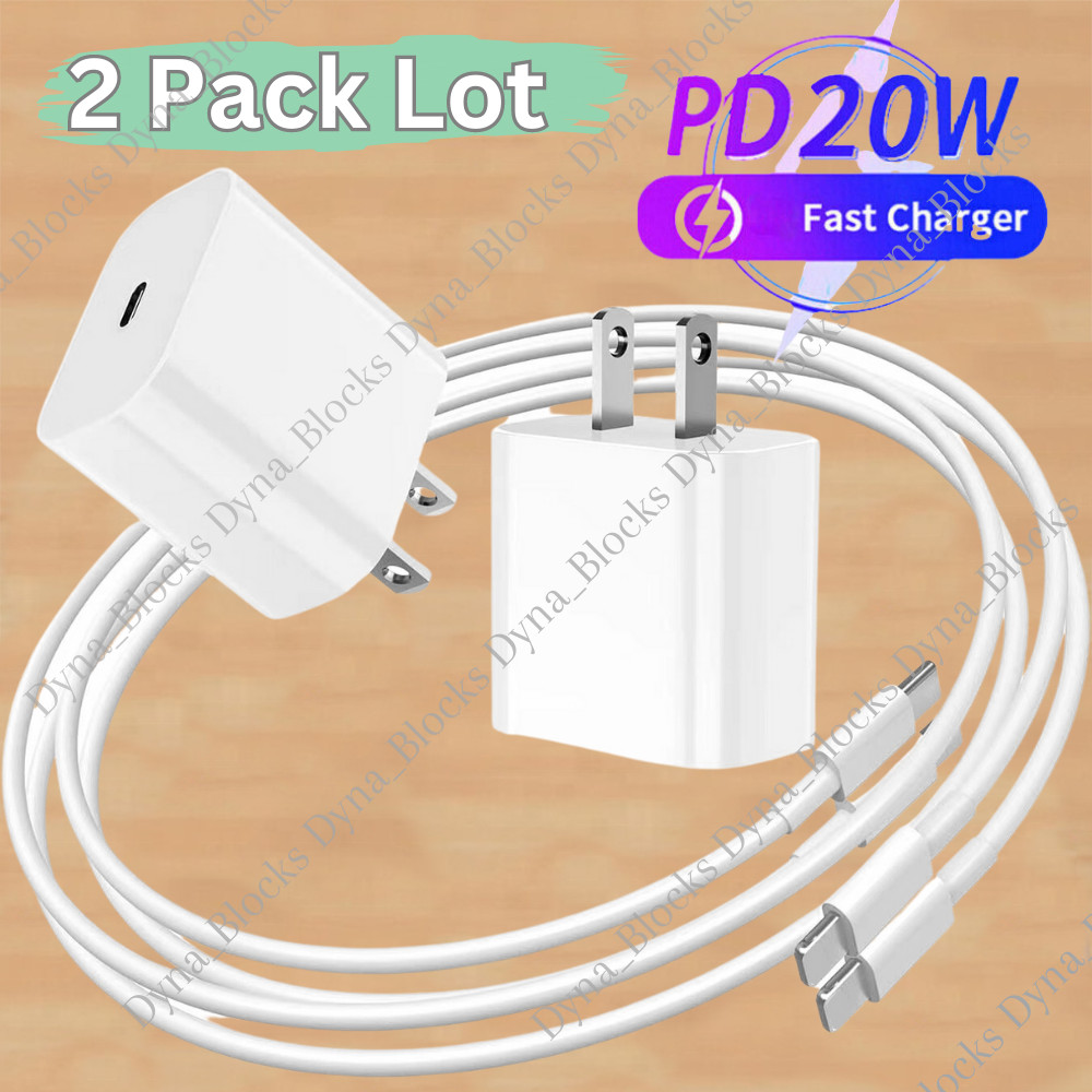 2 PACK 20W Upgrade Super Fast Charger Type C For iPhone 14 13 12 11Pro Max Xs XR